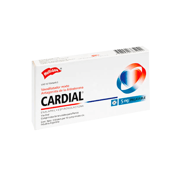 Cardial 5 mg 30 Comprimidos - Tienda de Mascotas Shaly.co