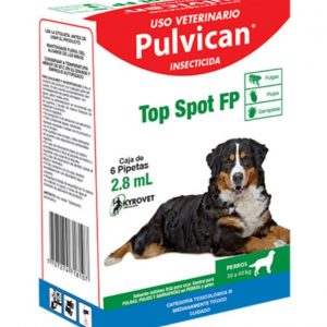 Pulvican Top Spot Pipeta 30-40 kg Caja por 6 Pipetas 🐶 Kyrovet