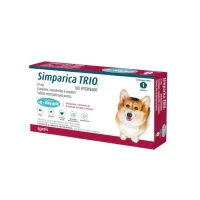 Simparica trio Caja X 1 tableta 🐶 | Zoetis | Perro | 10 - 20kg | Azul