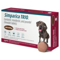 Simparica trio Caja X 1 tableta 🐶 | Zoetis | Perro | 40-60kg | Café